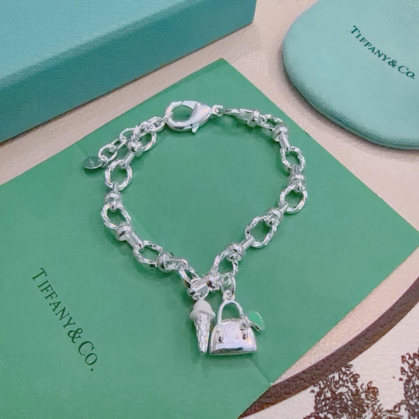 Tiffany & Co. Lock Charm Bracelet